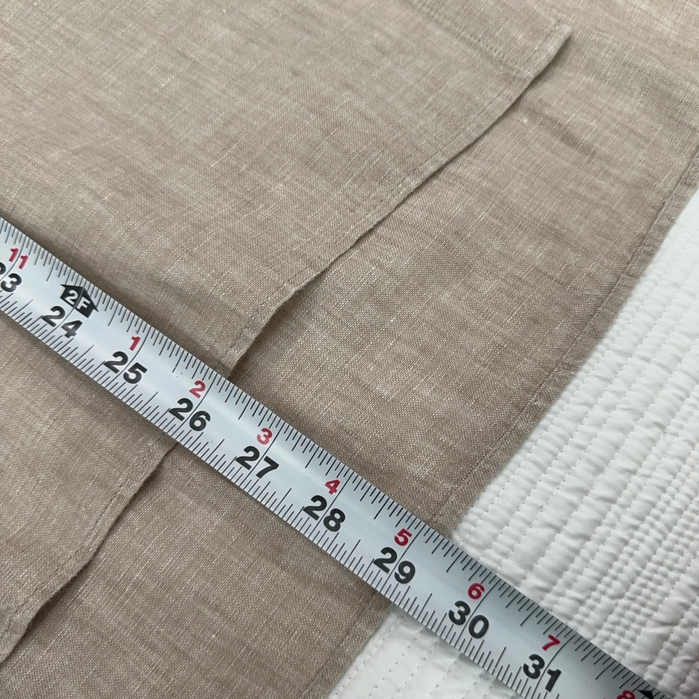 Jones New York Light Beige Linen-Blend Shirt . - Picture 7 of 7